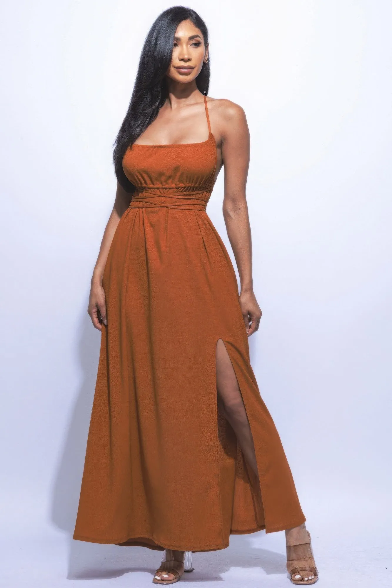 Side Slit Maxi Skirt Dress