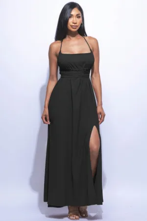 Side Slit Maxi Skirt Dress
