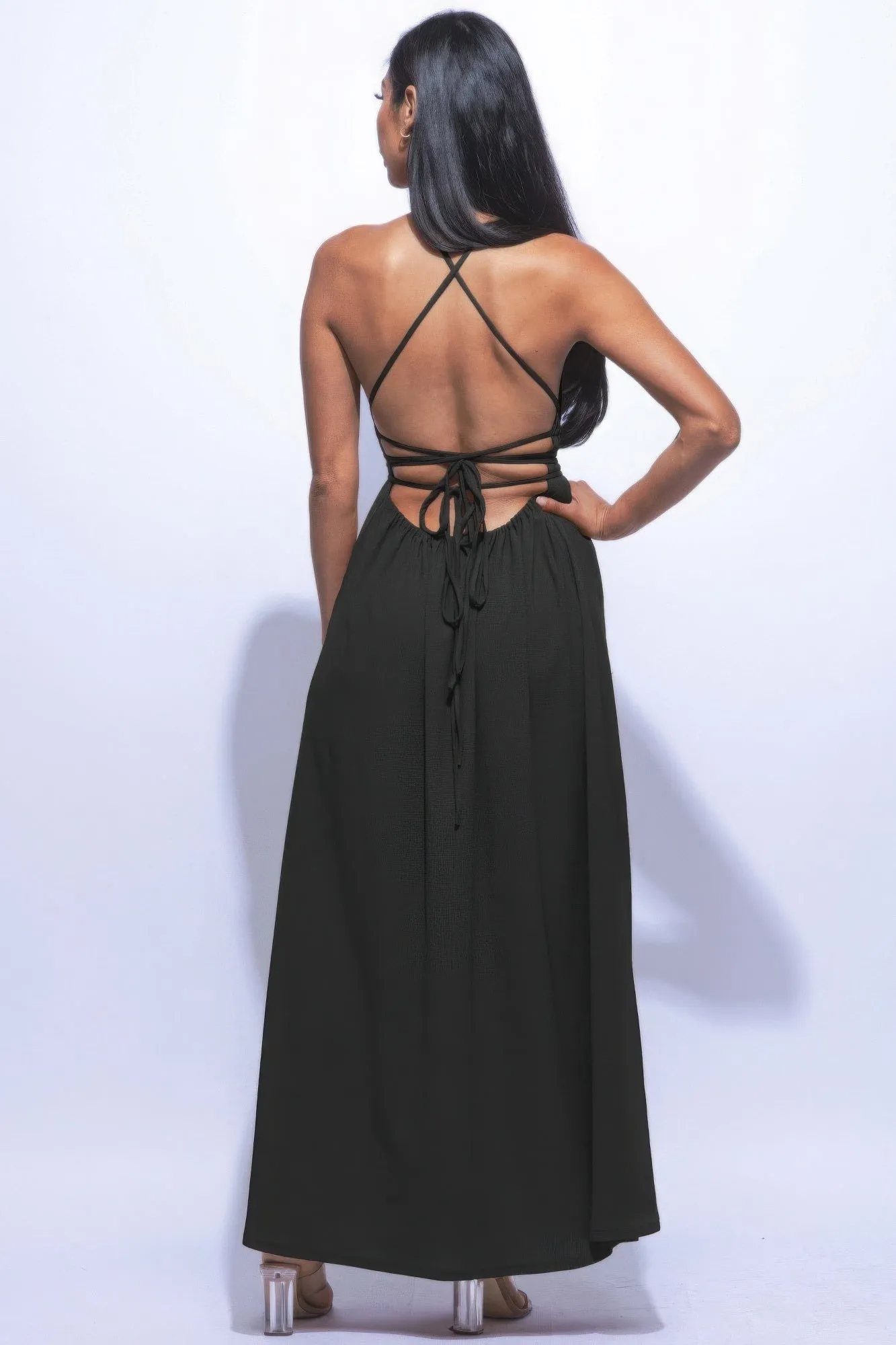 Side Slit Maxi Skirt Dress