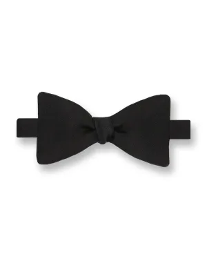 Silk Black Satin Bow Tie