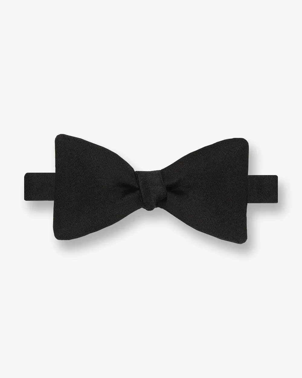 Silk Black Satin Bow Tie