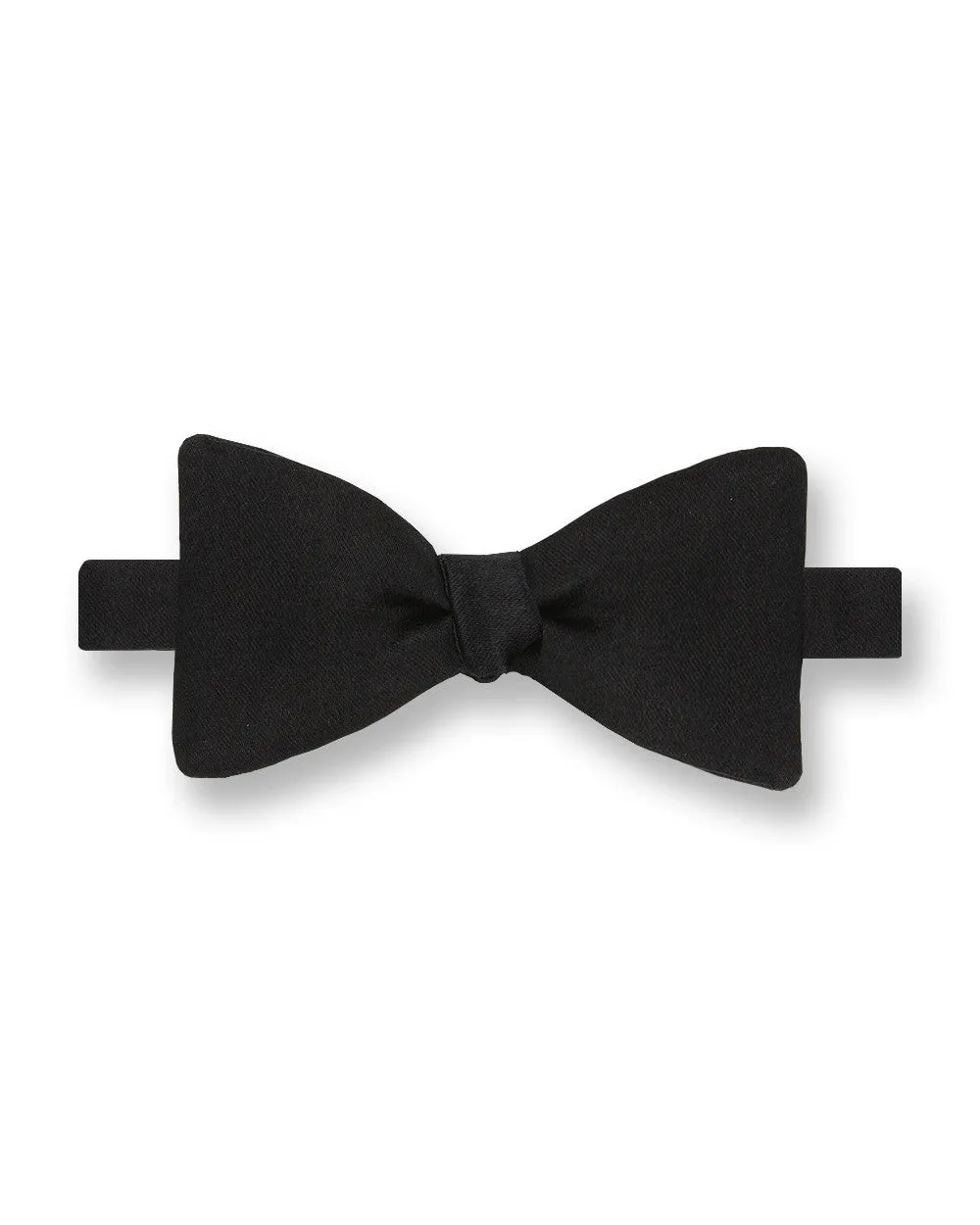 Silk Black Satin Bow Tie