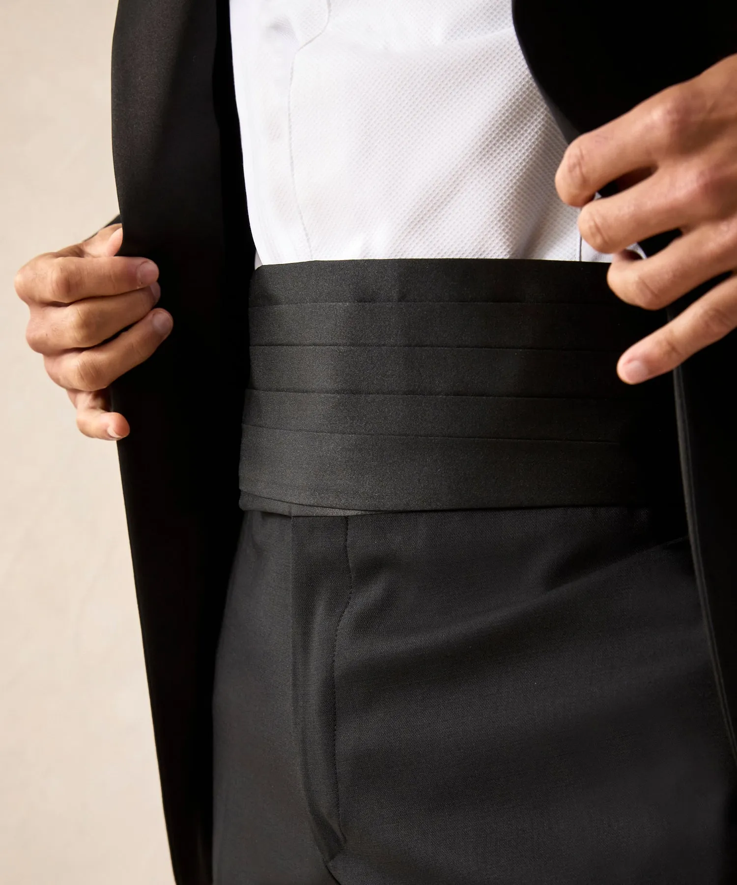 Silk Cummerbund in Black