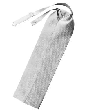 Silver Faille Silk Ascot