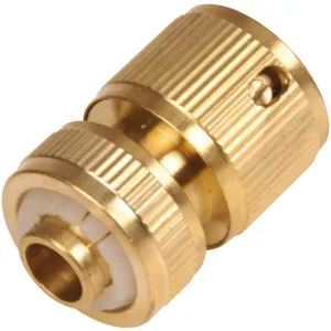Silverline 1/2" Brass Quick Hose Connector Water Gardening Irrigation Tap