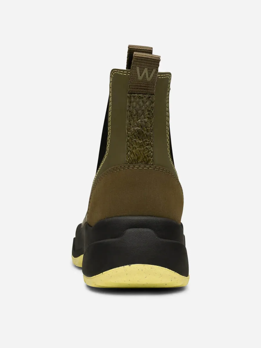 Siri Waterproof Boots - Dark Olive/Pale Lime