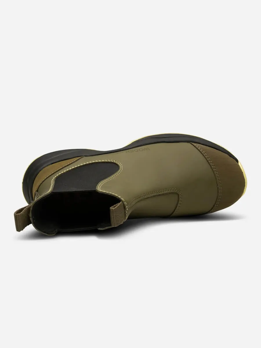 Siri Waterproof Boots - Dark Olive/Pale Lime