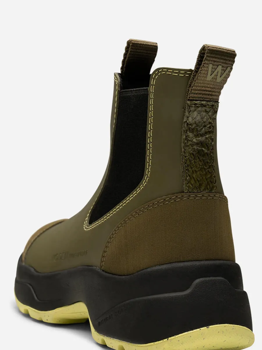 Siri Waterproof Boots - Dark Olive/Pale Lime