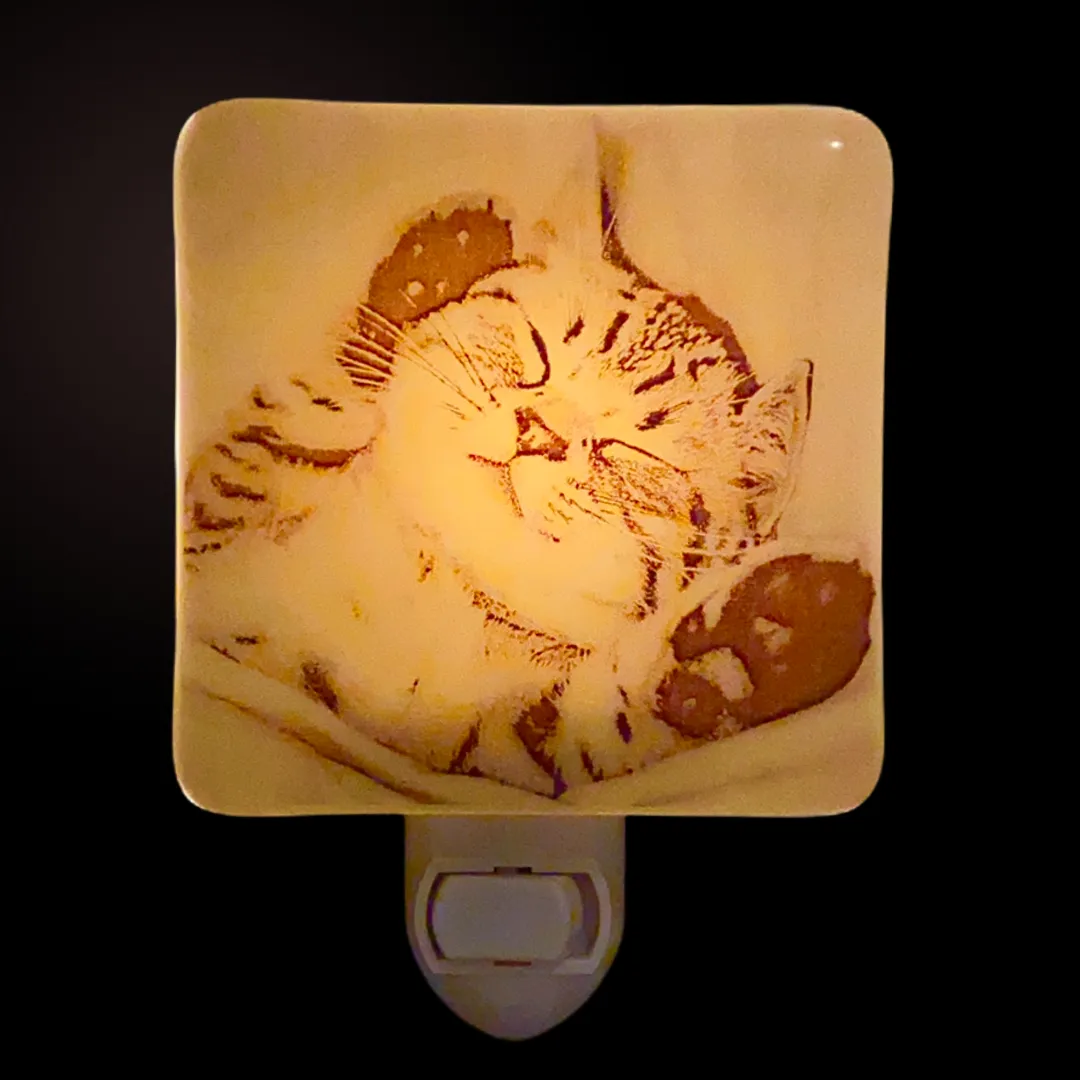 Sleeping Kitten Night Light