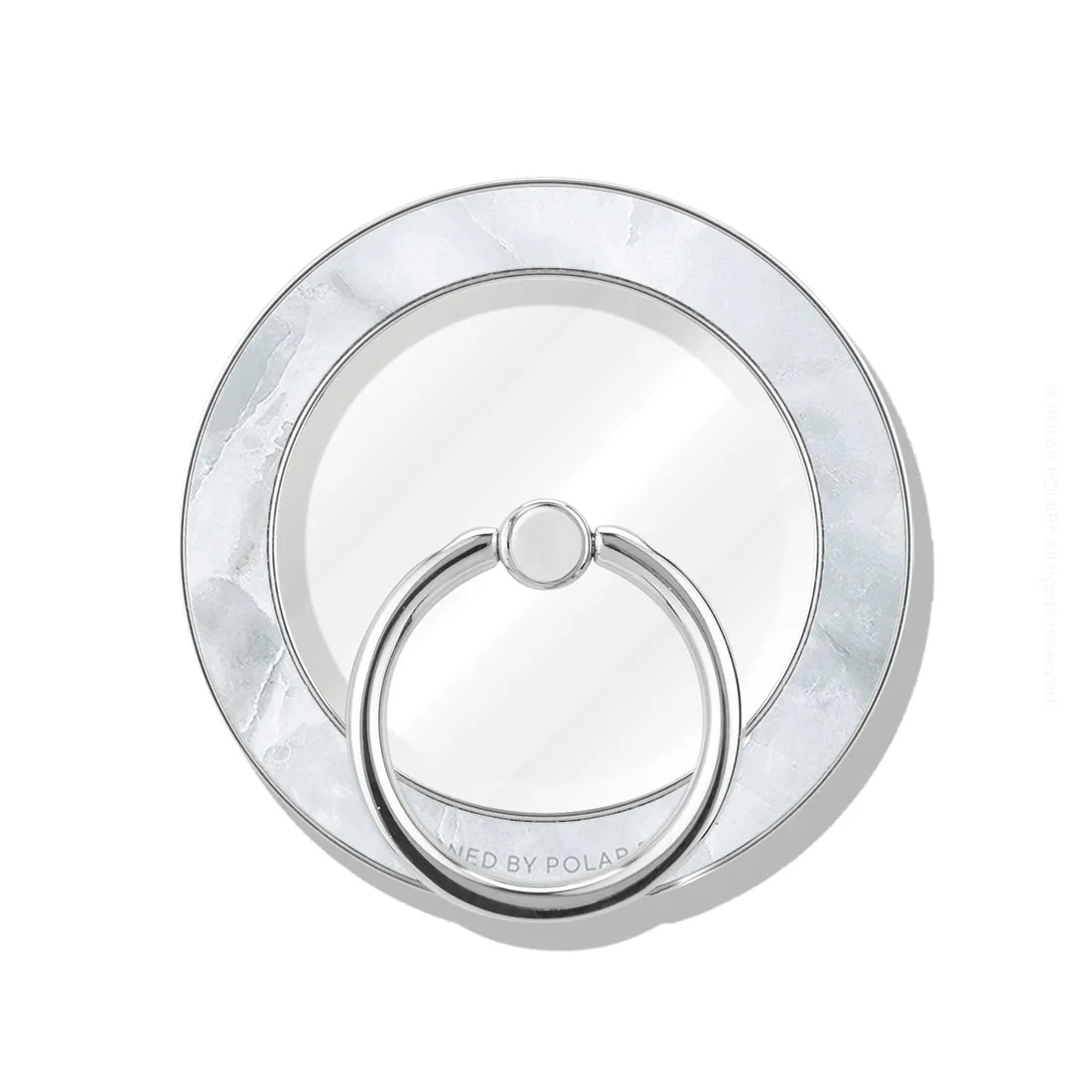 Snow Mountain - Silver MagSafe Phone Grip and Ring Holder Stand