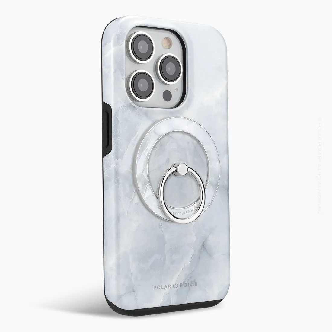 Snow Mountain - Silver MagSafe Phone Grip and Ring Holder Stand