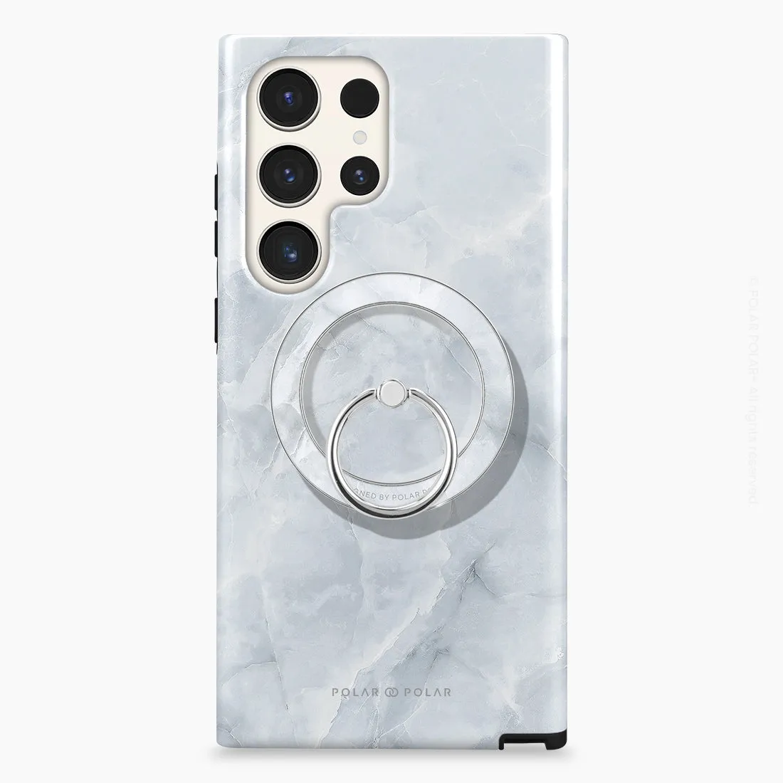 Snow Mountain - Silver MagSafe Phone Grip and Ring Holder Stand