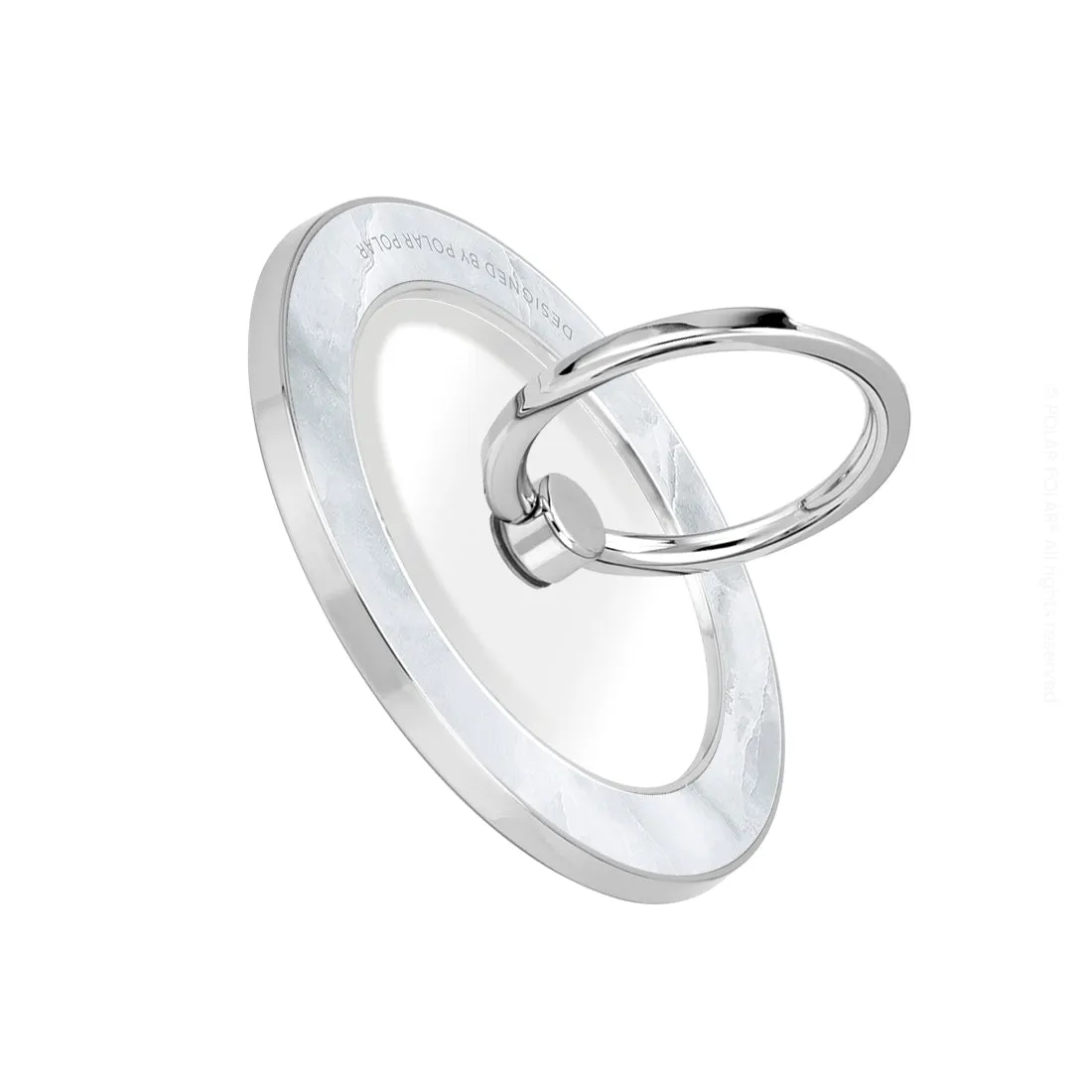Snow Mountain - Silver MagSafe Phone Grip and Ring Holder Stand