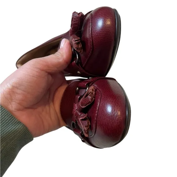 Sofft Burgundy Red Leather Tassled academia Pumps 7.5