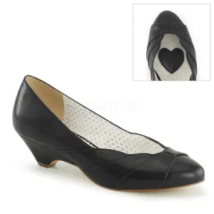 SS-LULU-05 Pump  | Black Faux Leather