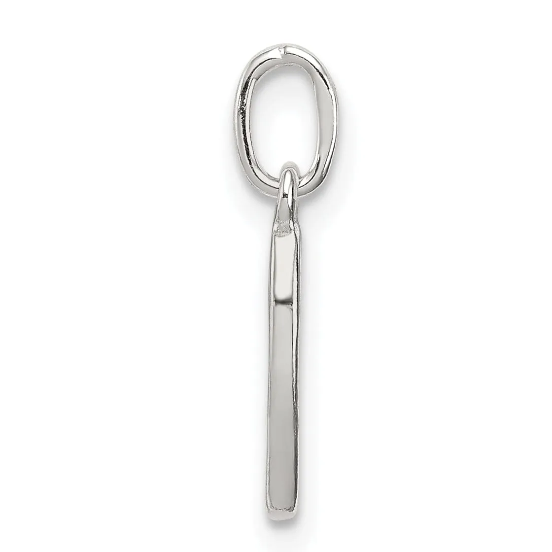 Sterling Silver Chain Slide Initial V Pendant