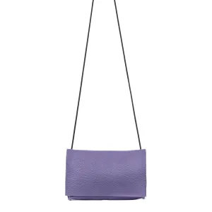 STRAPPY FOLDOVER ORCHID PEBBLED CALF