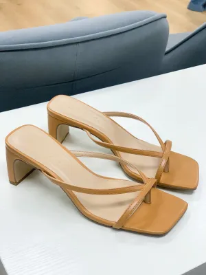 Strappy Kitten Heel {Tan}