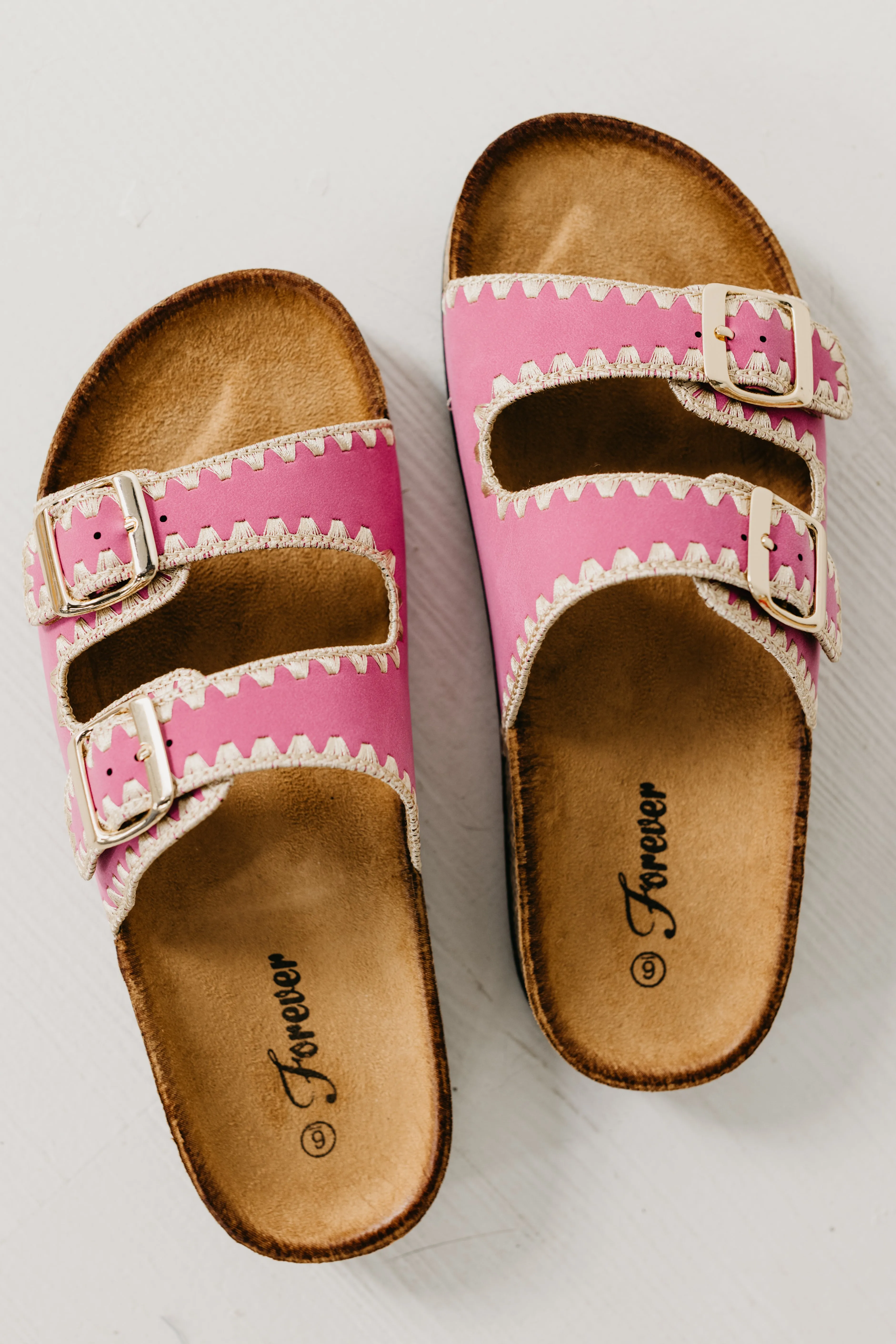 The Berk Stitched Edge Double Strap Sandal
