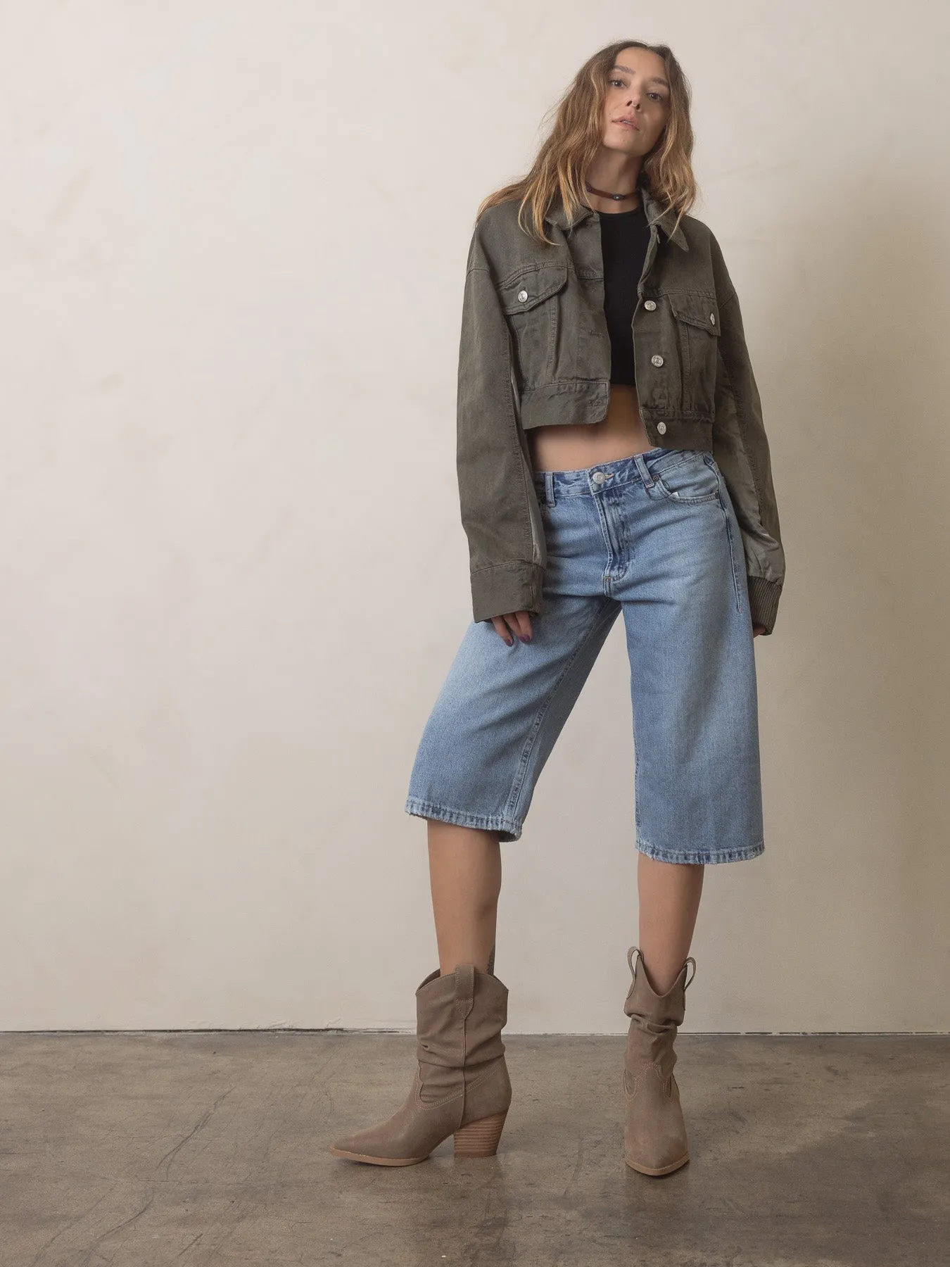 The Kit | Dark Taupe Slouchy Western Bootie