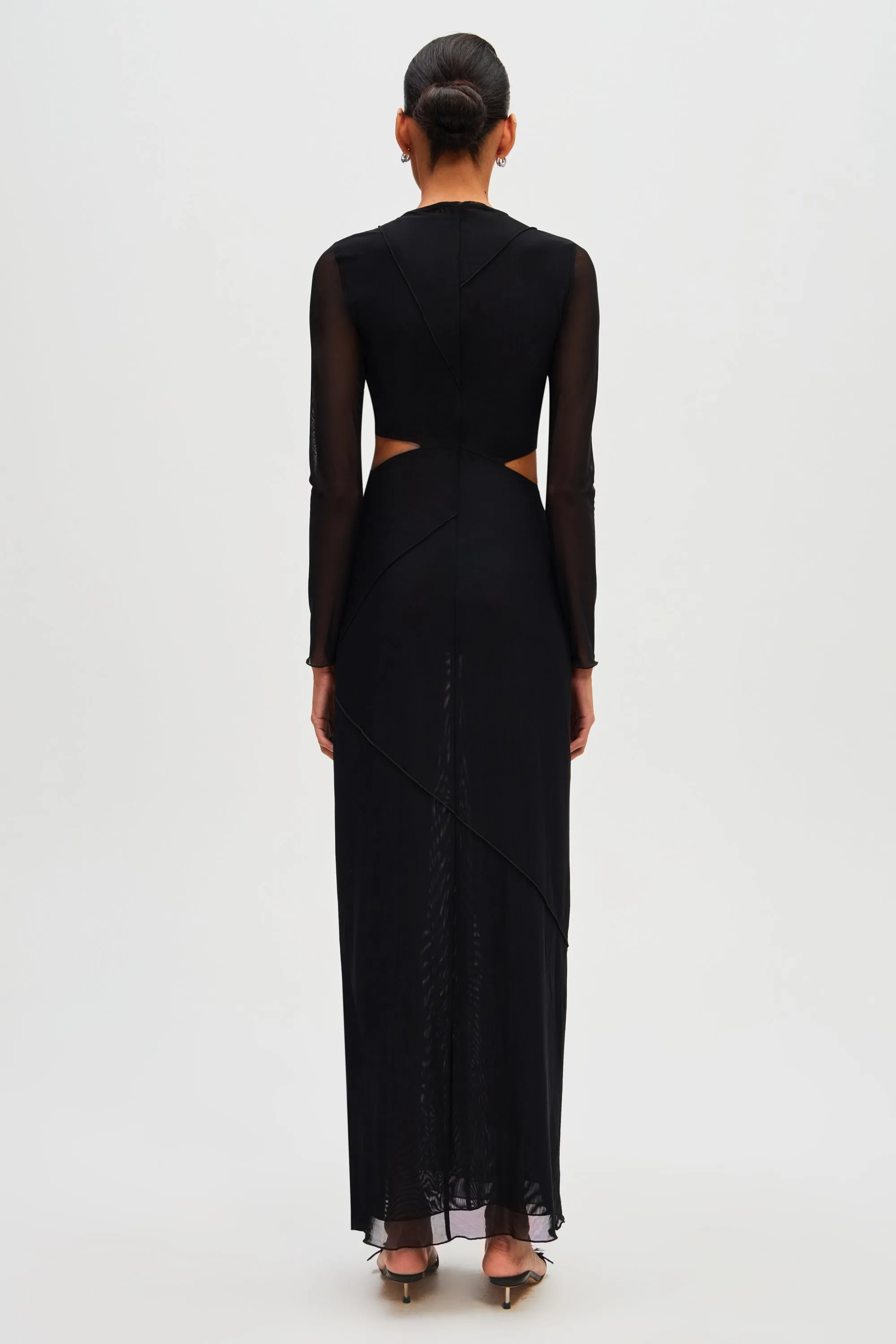 THE 'SALLI' MESH LONG SLEEVE DRESS