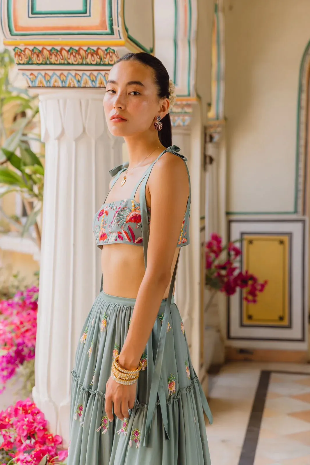 TOUCAN AND INDIAN PHOOL CO ORD SET