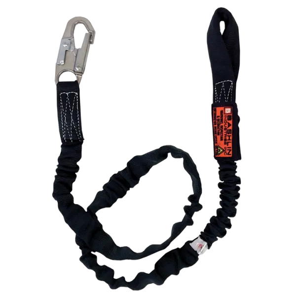 Tubular nylon web with polyester shock absorbing core, a SL6650A snaphook and a loop end