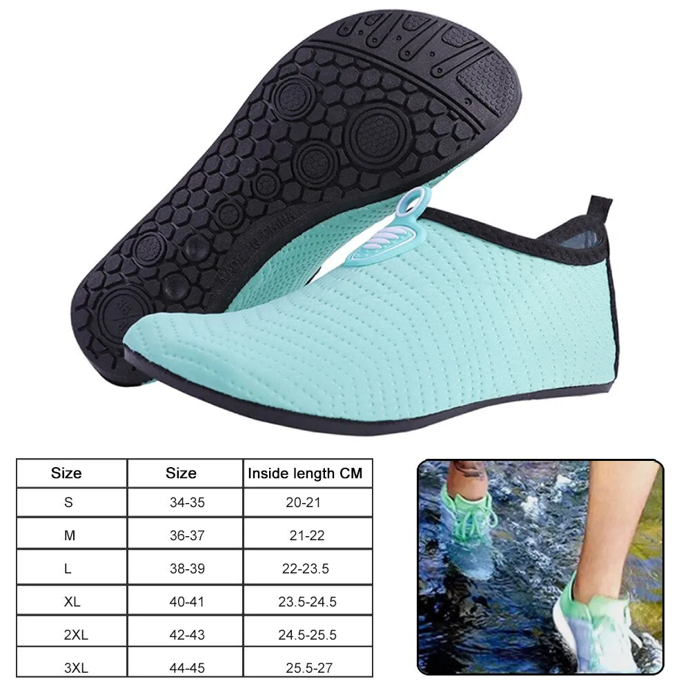 Unisex Water Shoes Soft Beach Non-Slip Aqua Shoes Quick Dry Breathable Swimming Diving Snorkeling Sneaker Socks Slipper
