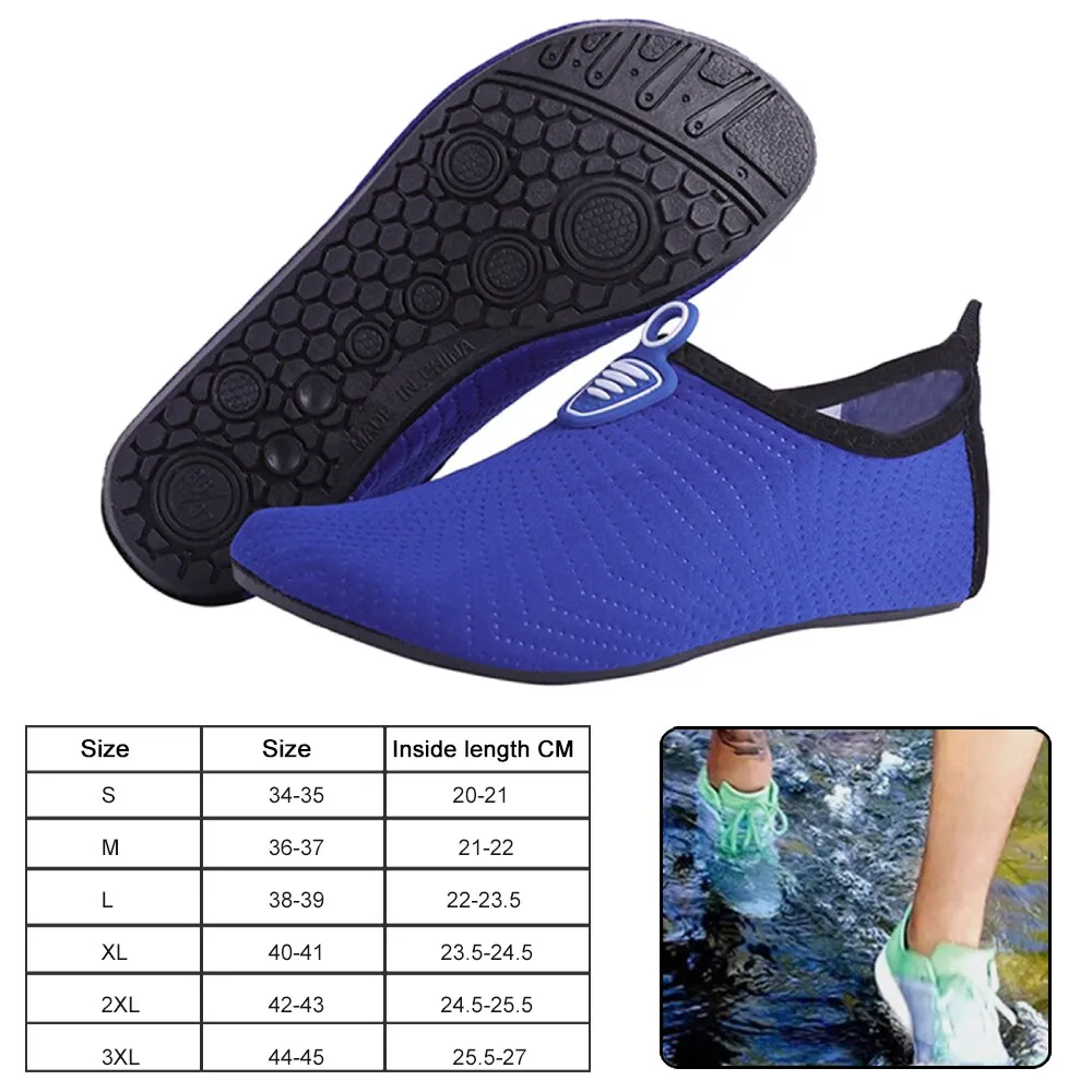 Unisex Water Shoes Soft Beach Non-Slip Aqua Shoes Quick Dry Breathable Swimming Diving Snorkeling Sneaker Socks Slipper