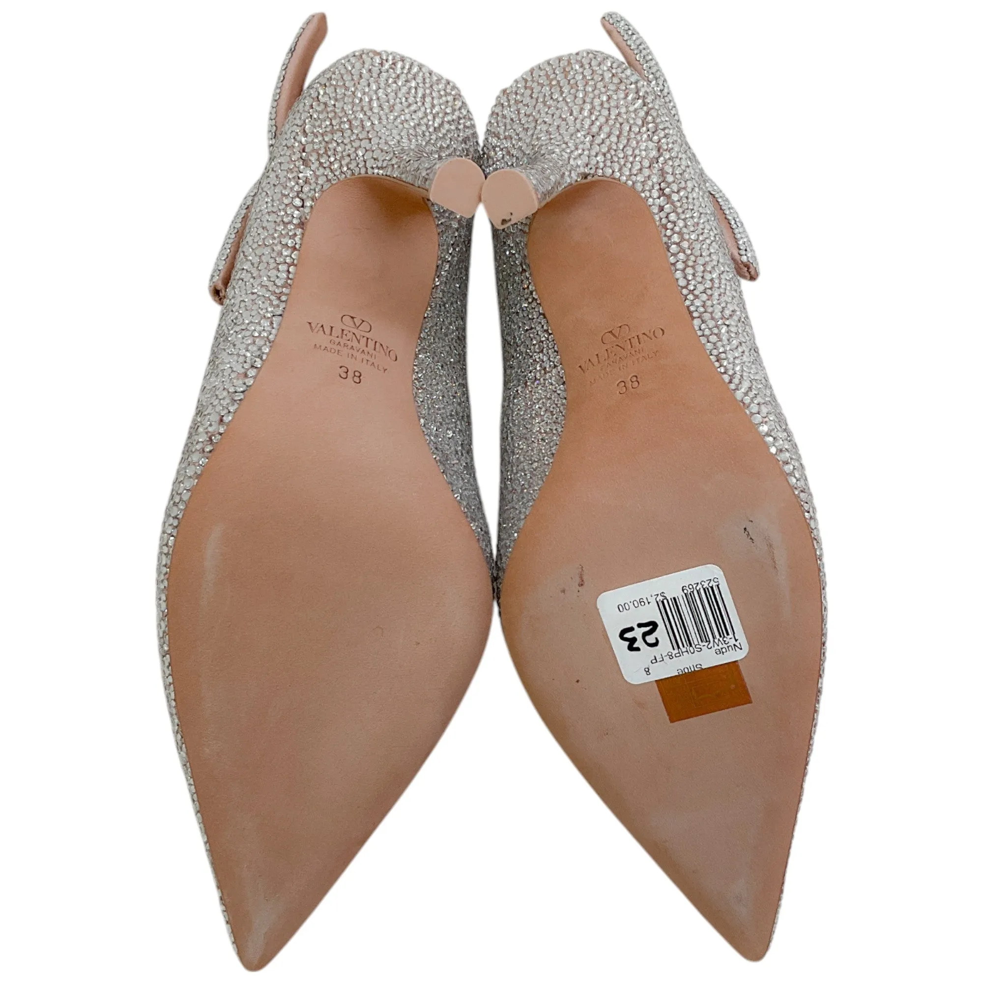 Valentino Nude Crystal Embellished Nite Out Pumps