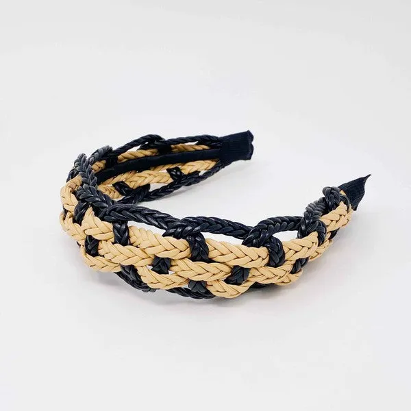 Vegan Leather Braided Headband