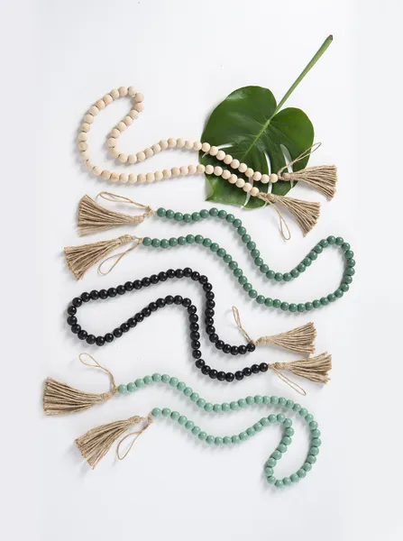 Veranda Wood Bead Garland