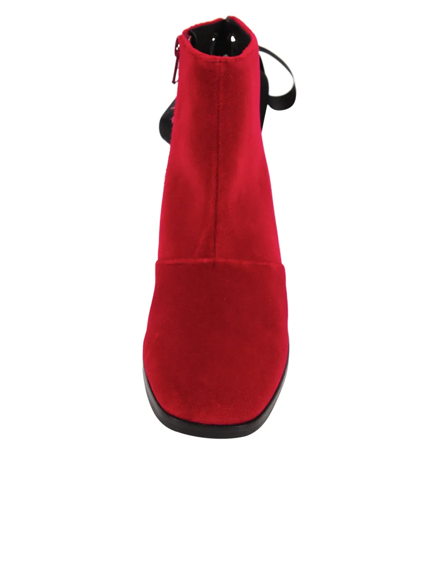 Veronica Velvet Ribbon Bootie