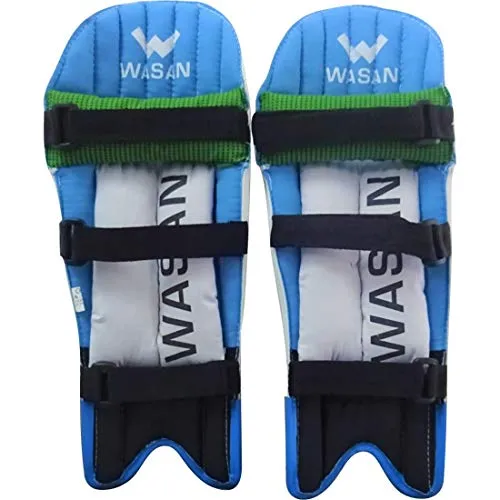 Wasan XXS PVC Cricket Batting Legguard Pads (4-8 Years), Size XXS, Pack of 1 (White)