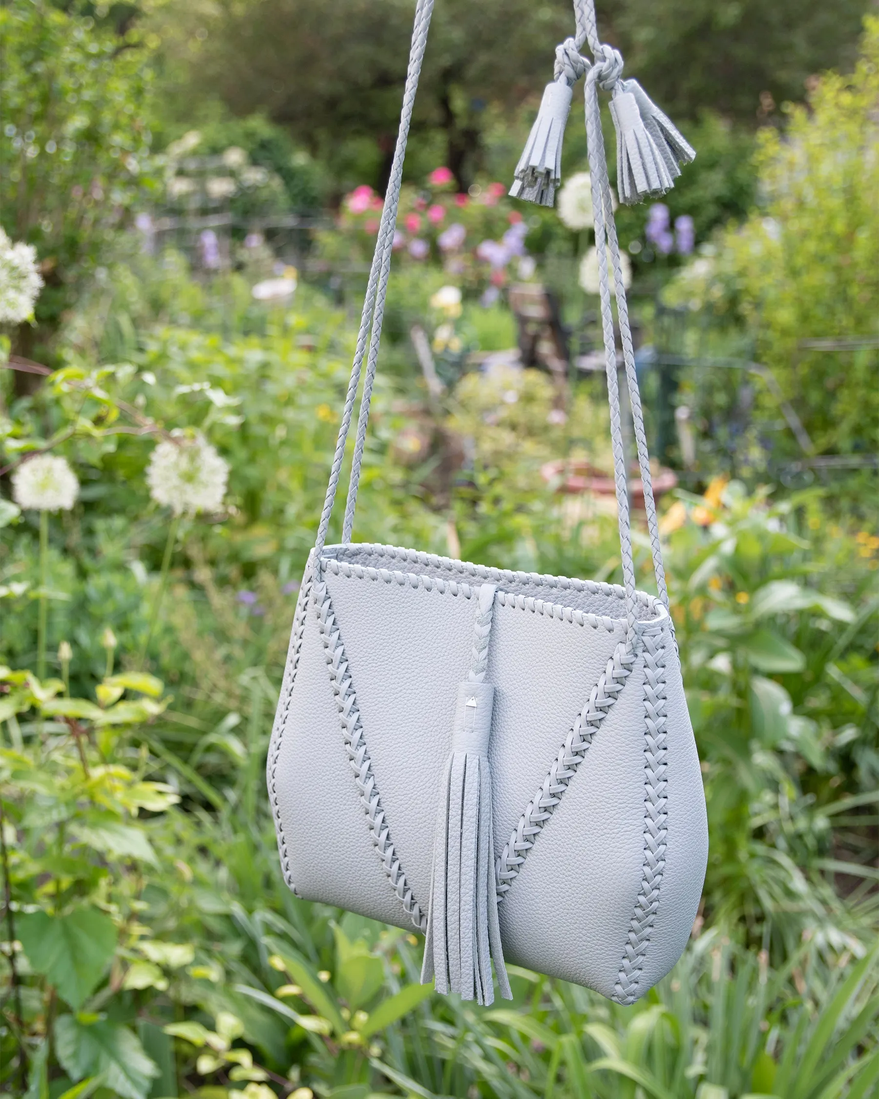 Whipstitch Braided V Bag