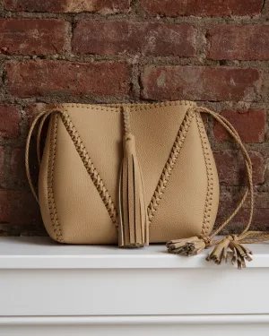 Whipstitch Braided V Bag