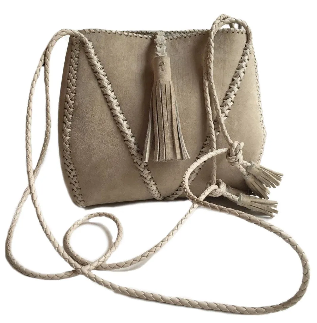 Whipstitch Braided V Bag