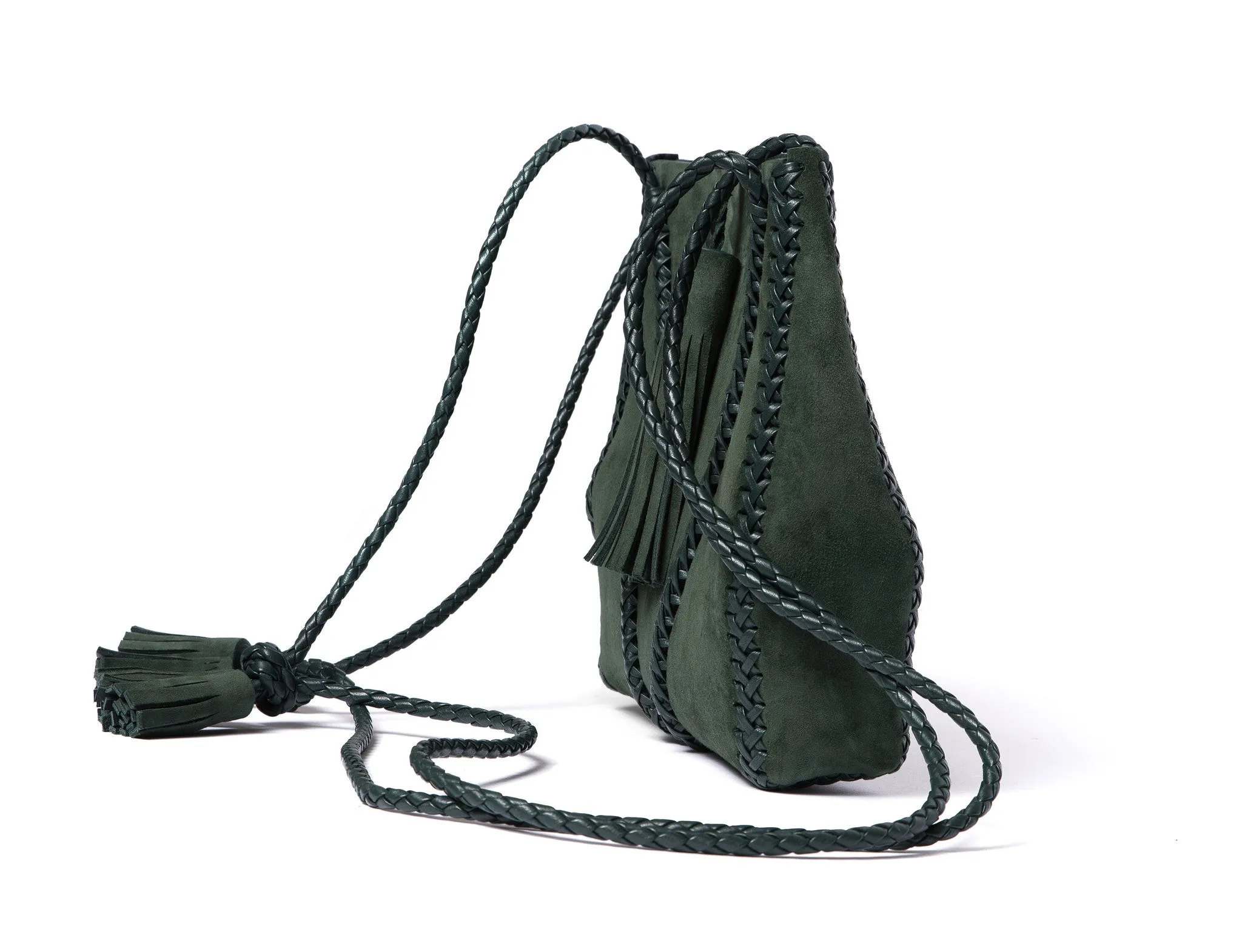 Whipstitch Braided V Bag