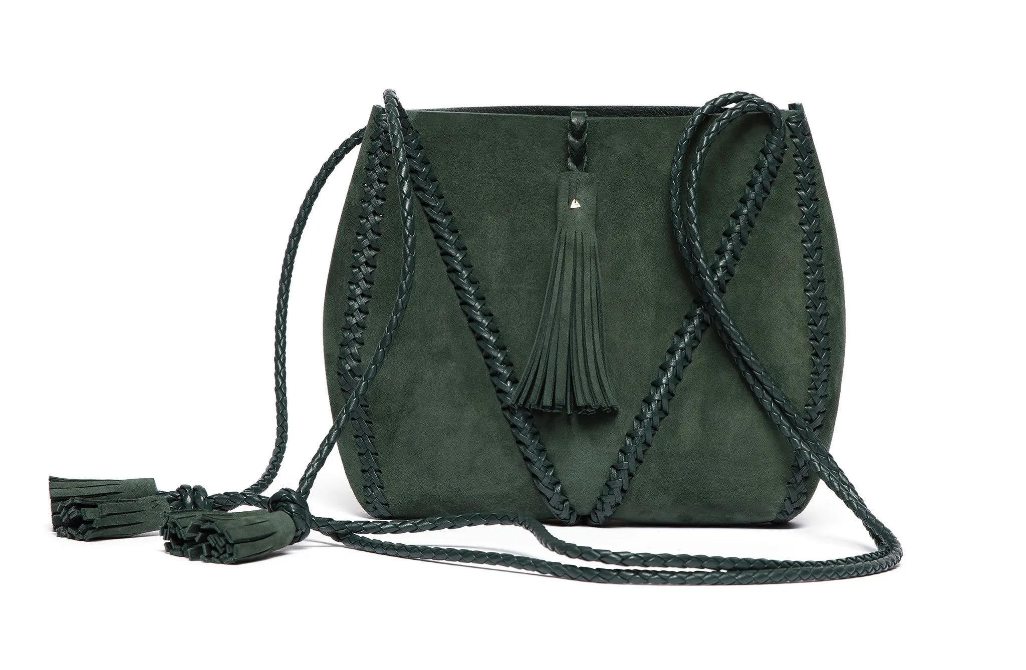 Whipstitch Braided V Bag
