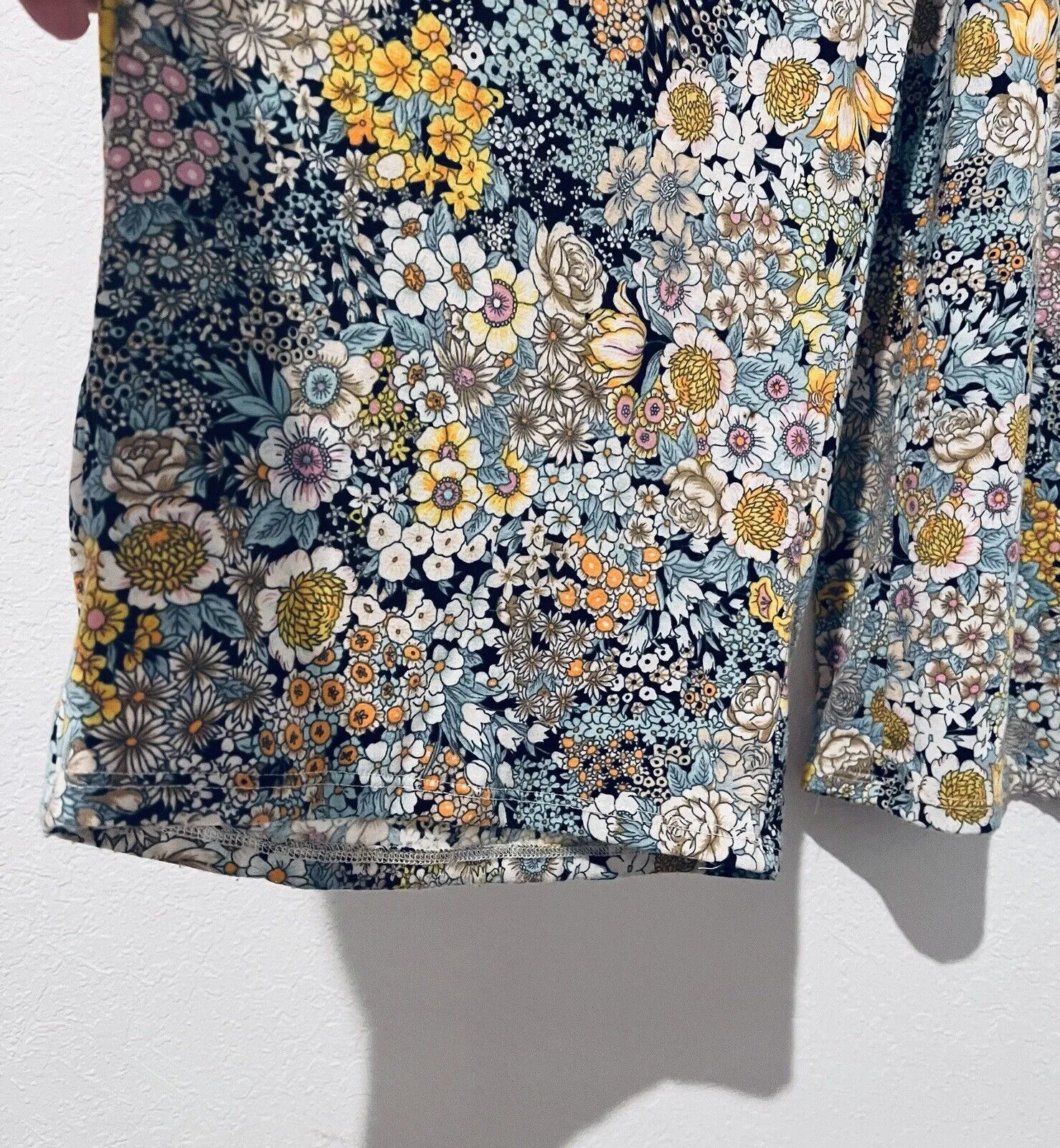 WILD FABLE Floral Daisy Jumpsuit Jumper Sz S Wide Leg Romper Boho Hippie