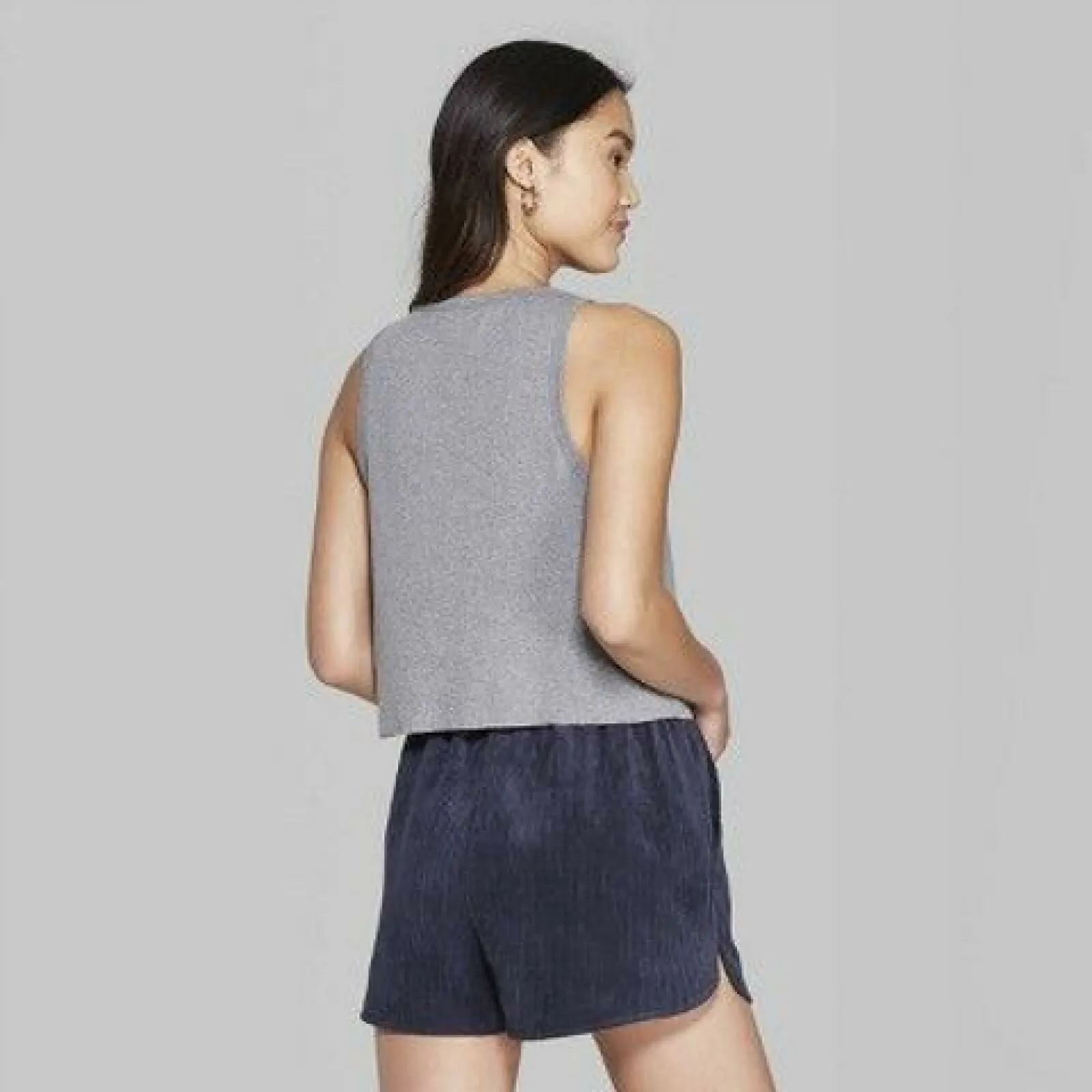 Wild Fable Women's Cropped Crewneck Boxy Tank Top
