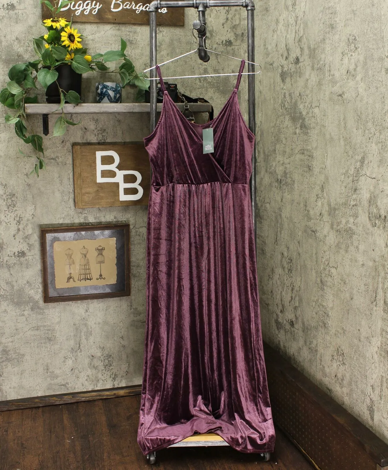 Wild Fable Women's Sleeveless V-Neck Velvet Wrap Jumpsuit