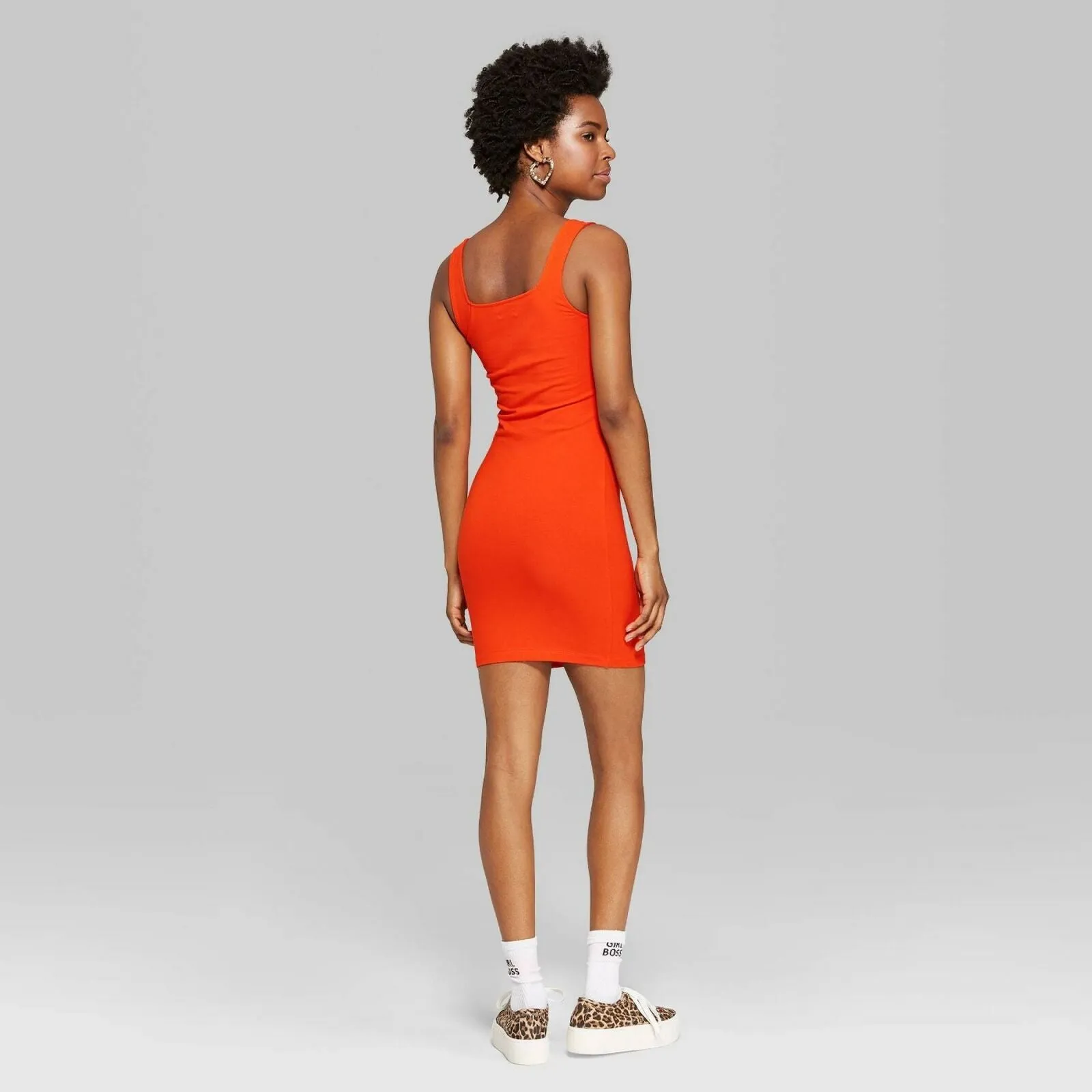 Wild Fable Women's Strappy Square Neck Knit Tank Dress