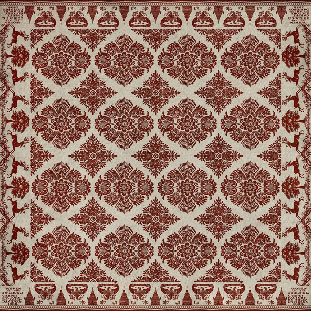 Williamsburg Archibald "Loves Secret" Vinyl Floorcloth - Spicher & Co.