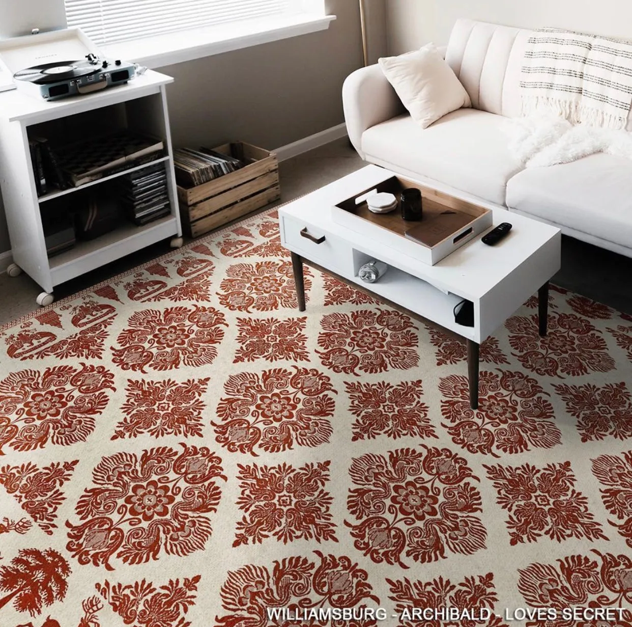 Williamsburg Archibald "Loves Secret" Vinyl Floorcloth - Spicher & Co.