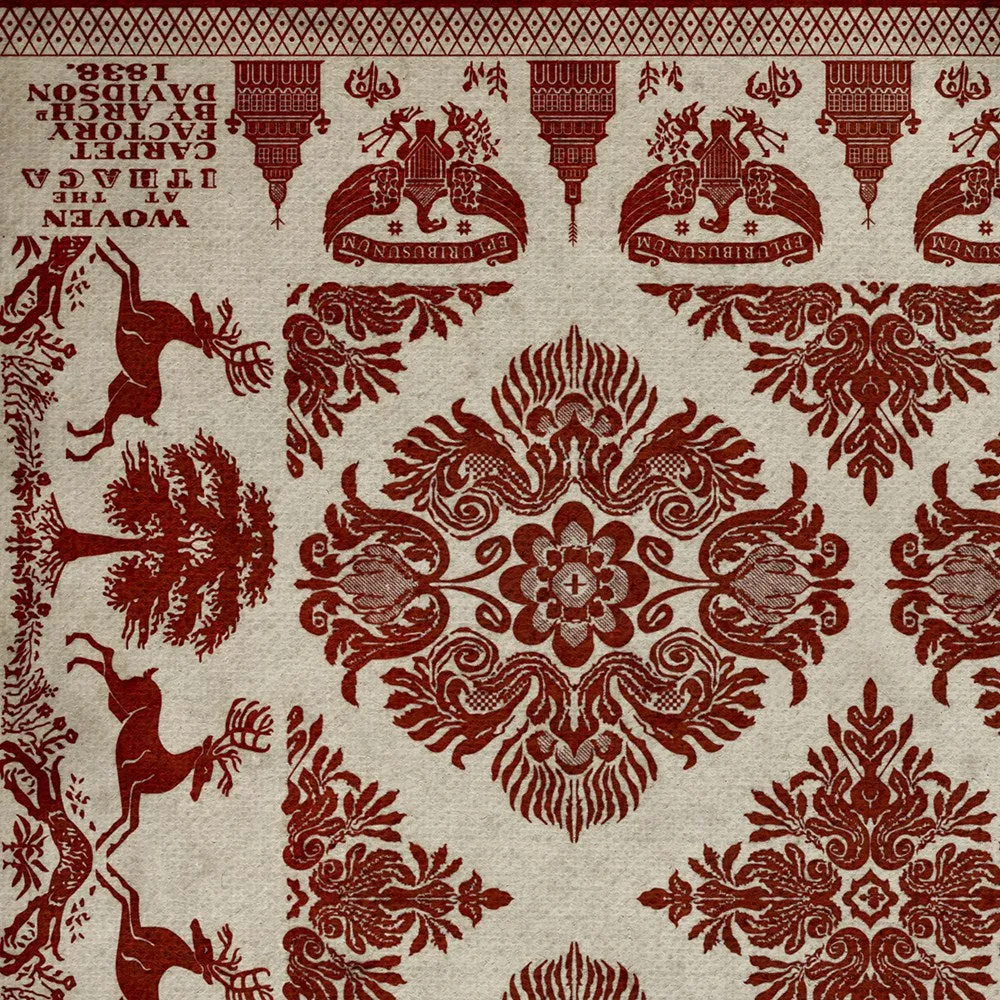 Williamsburg Archibald "Loves Secret" Vinyl Floorcloth - Spicher & Co.