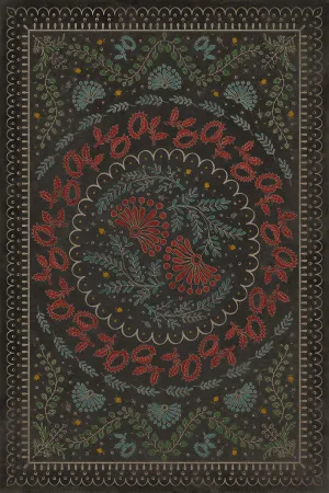 Williamsburg Cozens "Down in a Leafy Dell" Vinyl Floorcloth - Spicher & Co.