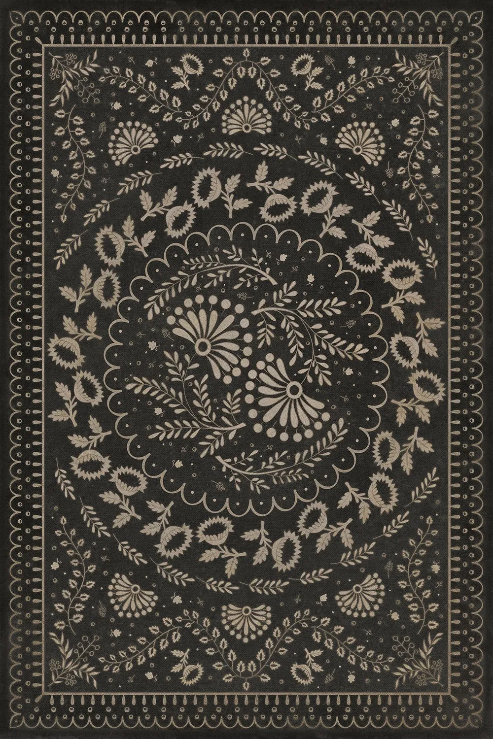Williamsburg Cozens "The Rolling of the Stones" Vinyl Floorcloth - Spicher & Co.