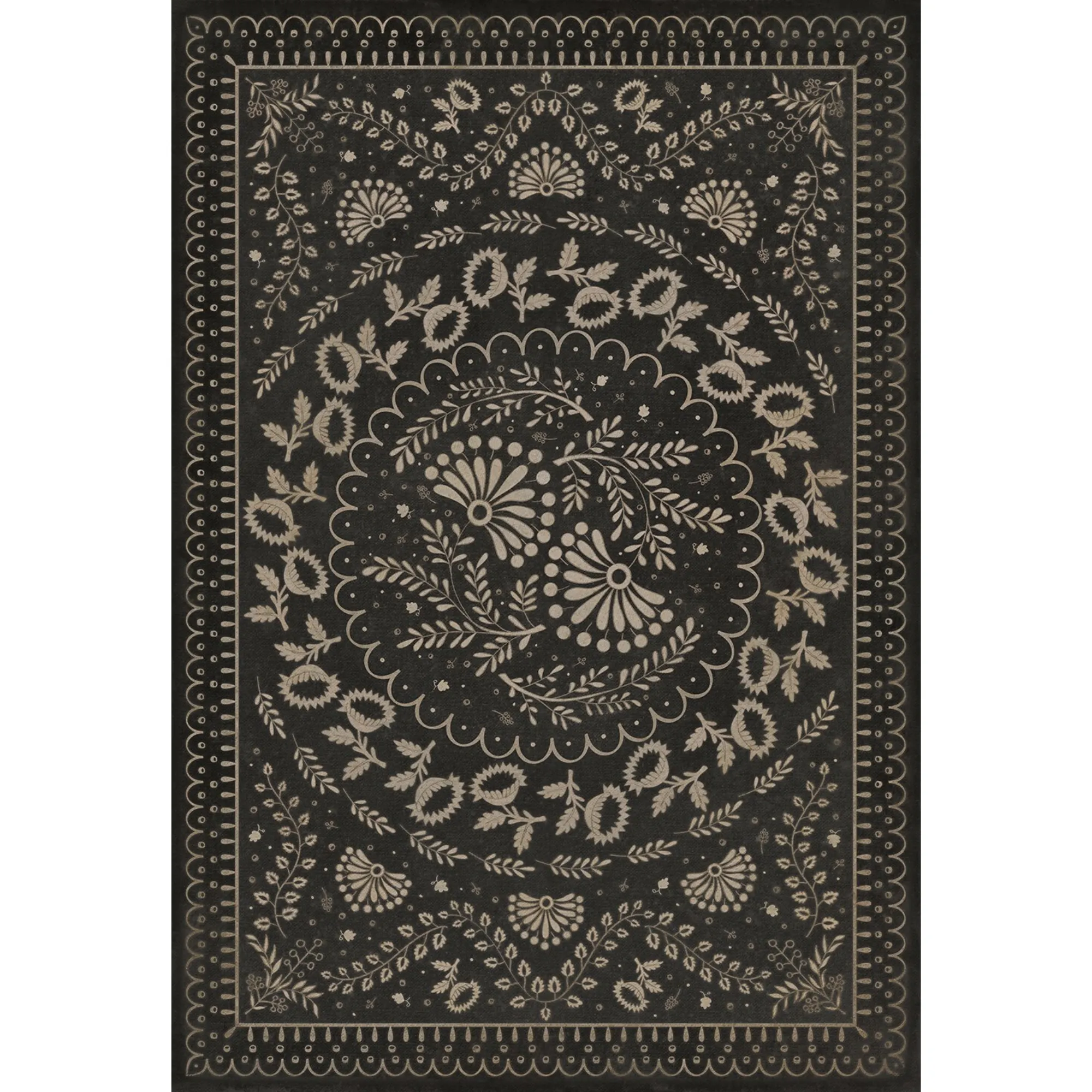 Williamsburg Cozens "The Rolling of the Stones" Vinyl Floorcloth - Spicher & Co.