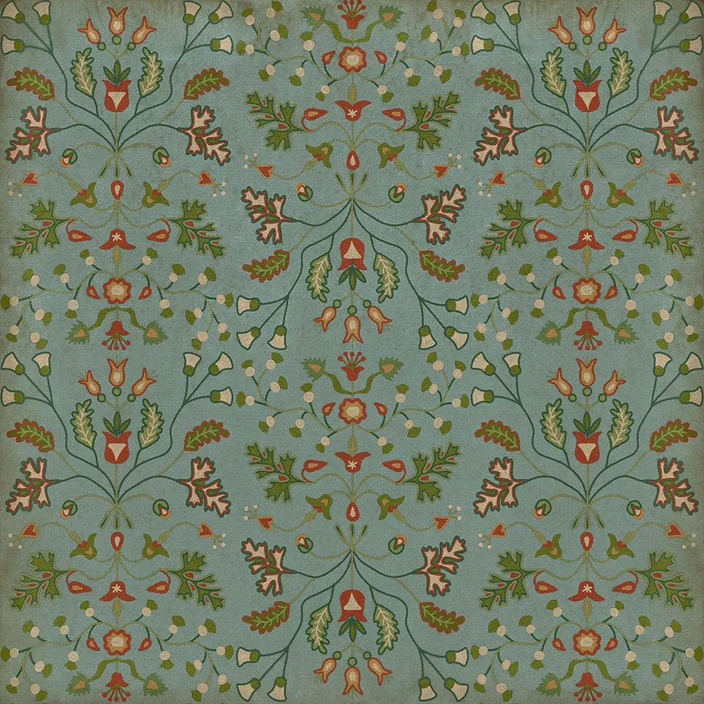 Williamsburg Franklin "Polly Baker" Vinyl Floorcloth - Spicher & Co.